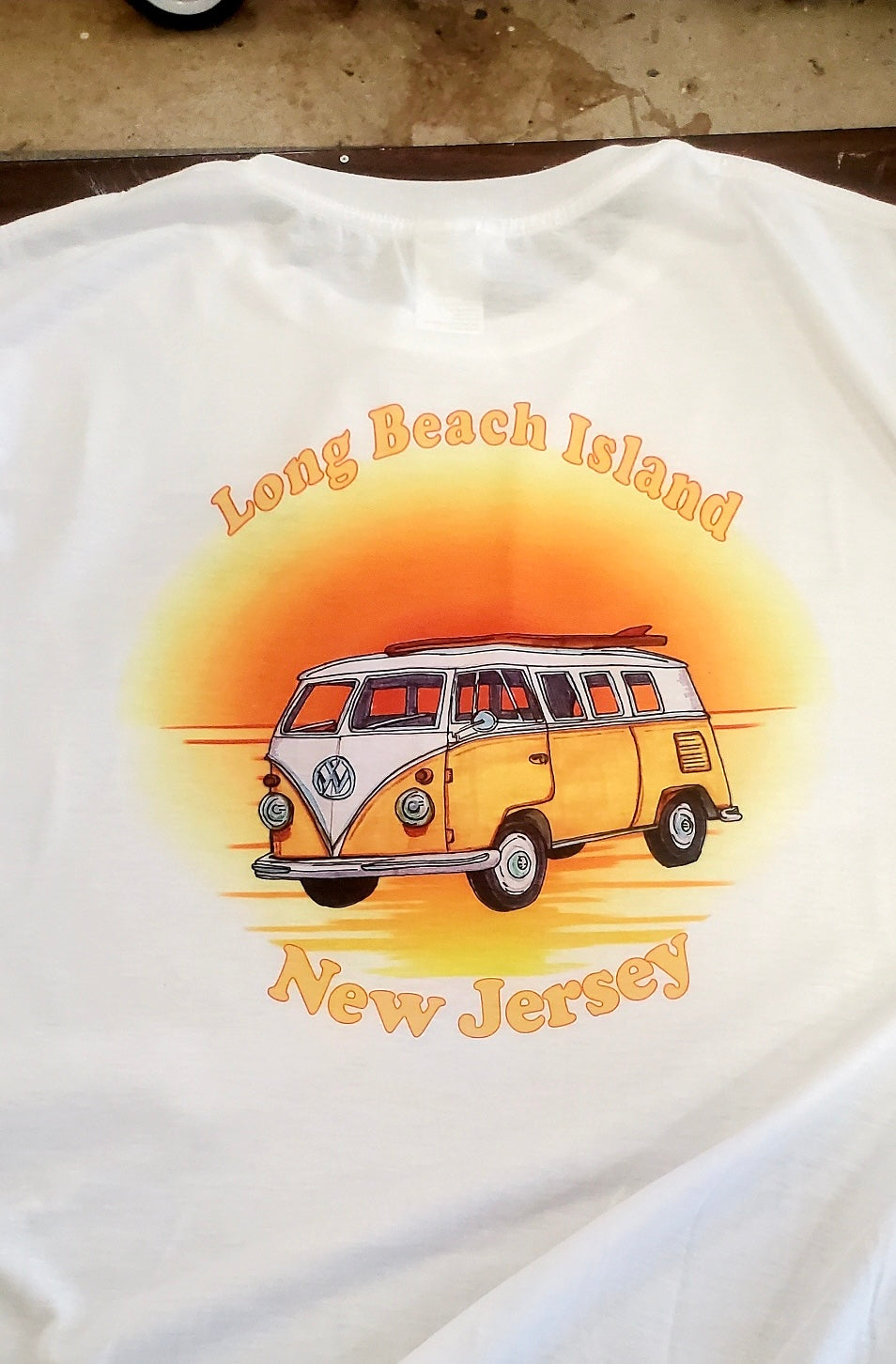 Long Beach Island Surfer Van t-shirt