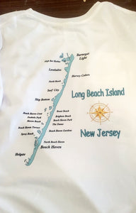 Long Beach Island Map Design t-shirt