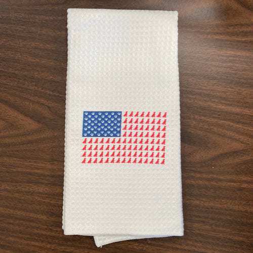 Dog Flag microfiber waffle towel