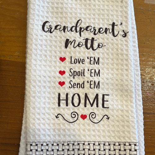 Grandparent’s Motto microfiber towel