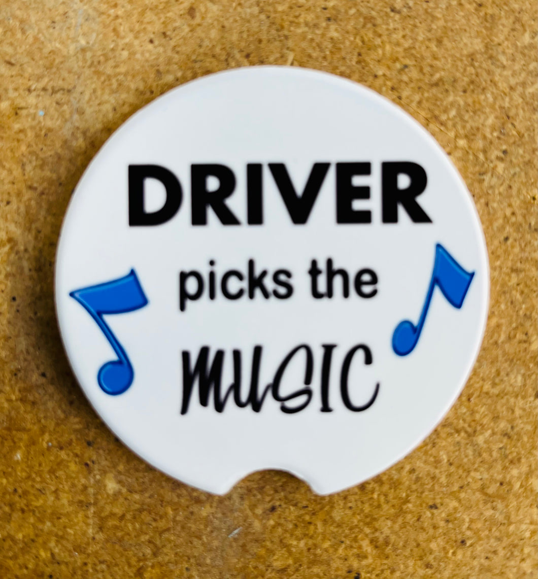 Driver picks the Music car coaster